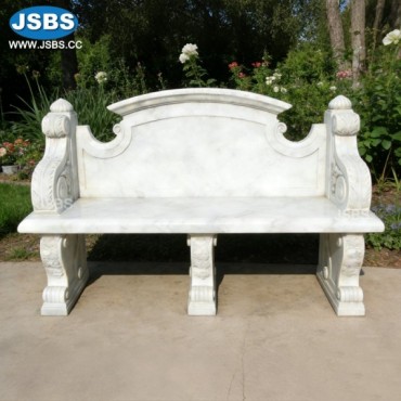 White Marble Garden Bench, JS-T201