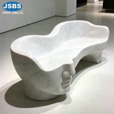 White Marble Face design bench, White Marble Face design bench