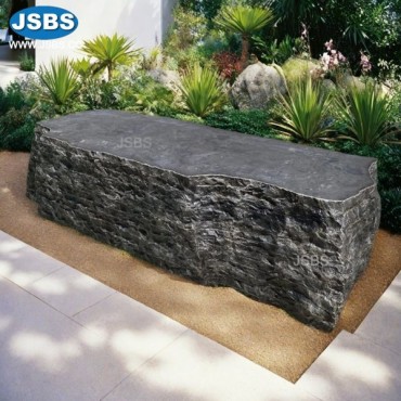 Black Marble Block Bench Seat, Black Marble Block Bench Seat