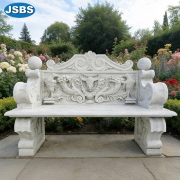 Marble Ornate Garden Bench, JS-T168
