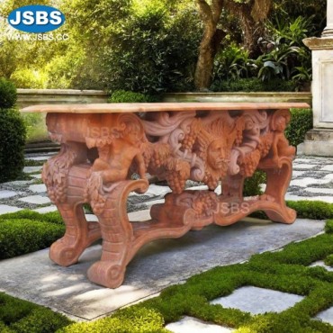 Red Marble Super Luxury Table, Red Marble Super Luxury Table